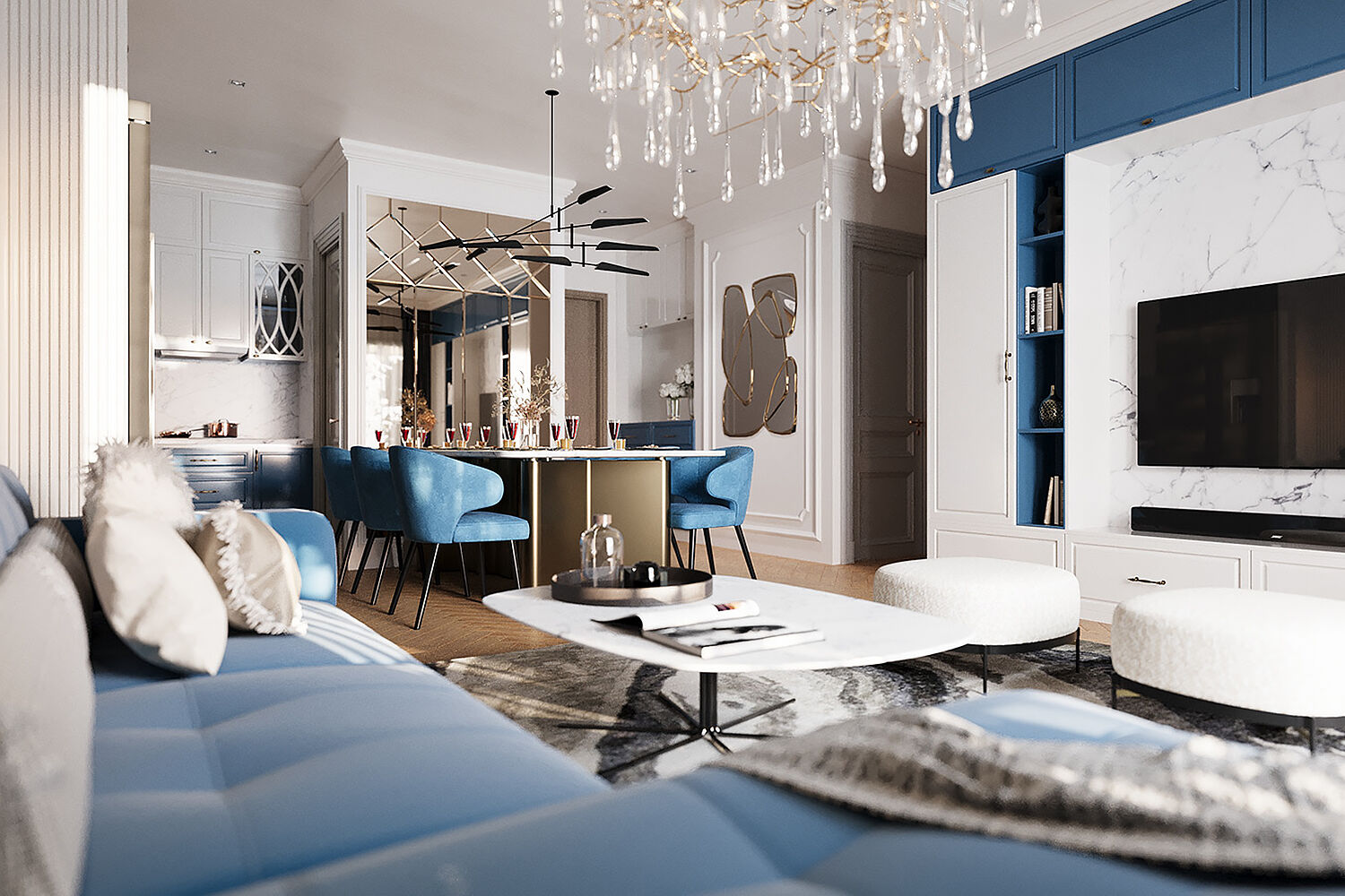 Как оформить интерьер кухни-гостиной в 2024 году: Н фото красивых идей ...