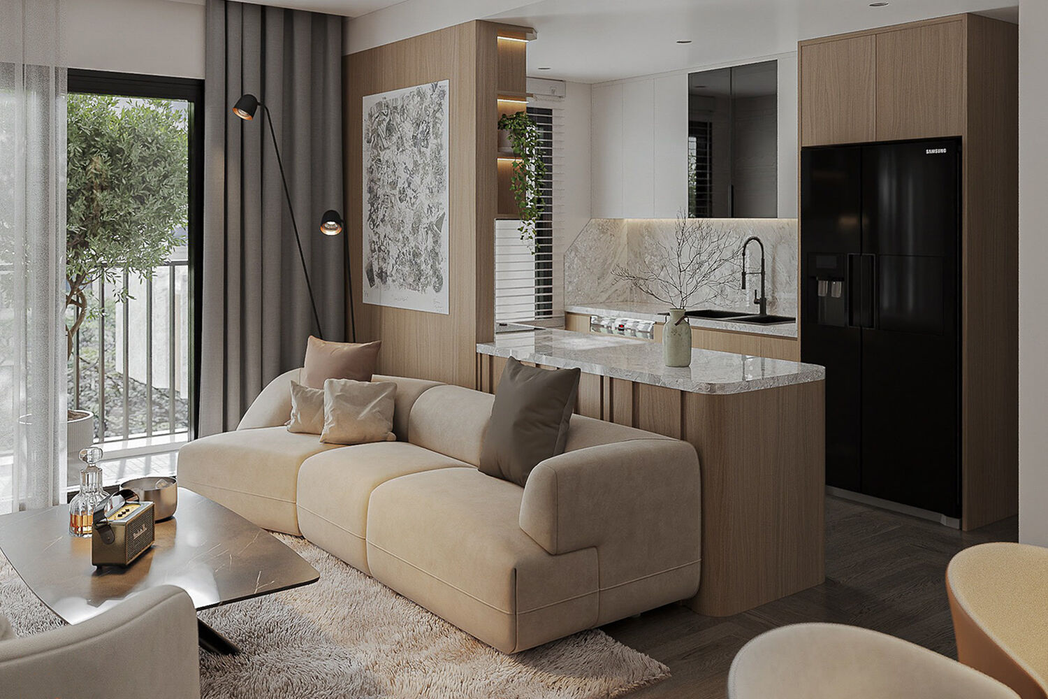 Как оформить интерьер кухни-гостиной в 2024 году: Н фото красивых идей ...