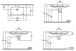 Ideal standard moments K 0715 xx раковина 90 см