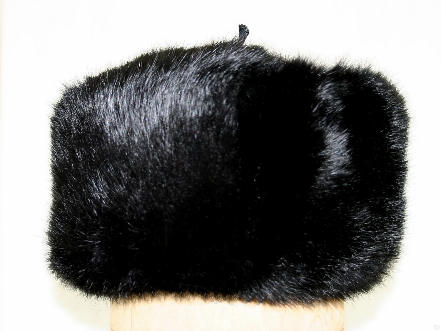 Шапка ушанка мужская Полярис 2 черная с черным мехом