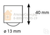 Линза Cariitti CR-09 (1540082, золото, резьба М5, для волокна D=1-3 мм) 1540082 фото 2