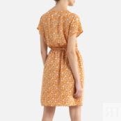 Платье С принтом короткое LANCEL Короткие рукава 46 бежевый