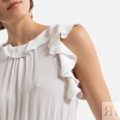 Платье Короткое без рукавов круглый вырез 2(M) белый