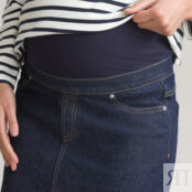 Юбка Для периода беременности прямая джинсовая 40 (FR) - 46 (RUS) синий