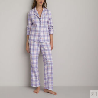 Пижама Из фланели с принтом в клетку 40 (FR) - 46 (RUS) фиолетовый