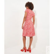 Платье с цветочным рисунком  44 красный
