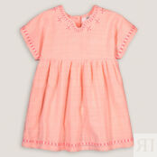 Платье С короткими рукавами и вышивкой 3 года - 94 см розовый
