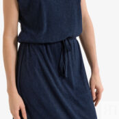 Платье С вырезом-лодочкой длина миди XS синий