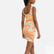 Платье Короткое с принтом XS оранжевый