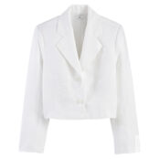 Куртка Короткая на пуговицах облегающий фасон 50 (FR) - 56 (RUS) белый