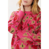 Пуловер Jill из жаккардовой ткани с цветочным принтом M розовый