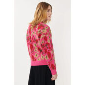 Пуловер Jill из жаккардовой ткани с цветочным принтом M розовый