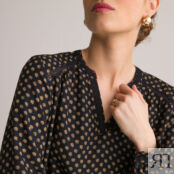 Блузка С V-образным вырезом цветочным принтом и длинными рукавами 36 (FR) -