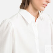 Рубашка Однотонная с длинными рукавами 2(M) белый