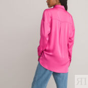 Блузка Струящаяся с длинными рукавами 48 (FR) - 54 (RUS) розовый