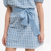 Платье С квадратным вырезом и короткими рукавами Princesse XL синий