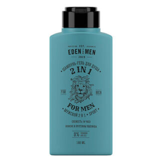 EDEN EDEN FOR MEN Шампунь-гель мужской 2 в 1 для волос и тела с протеинами