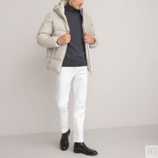 Куртка Стеганая короткая с капюшоном из переработанного полиэстера S белый