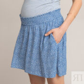 Юбка Для периода беременности короткая с принтом в горошек S другие