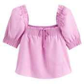 Блузка С квадратным вырезом и короткими рукавами 34 (FR) - 40 (RUS) розовый
