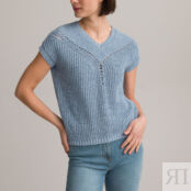 Пуловер из тонкого трикотажа с V-образным вырезом  54/56 (FR) - 58/60 (RUS)