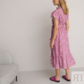 Платье Для периода беременности с воланами 40 розовый