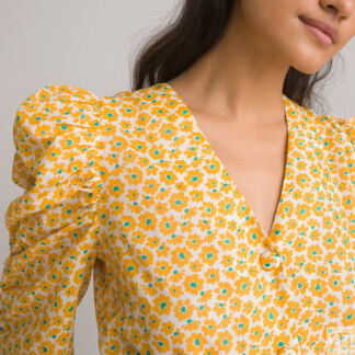 Блузка С круглым вырезом цветочным принтом и короткими рукавами 40 (FR) - 4