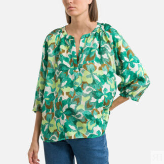Блузка С длинными рукавами и принтом 1(S) зеленый