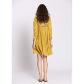 Платье Короткое расклешенное с рукавами 34 1(S) желтый