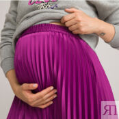 Юбка С плиссировкой для периода беременности пояс на резинке 44 (FR) - 50 (