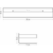 Полка Fixsen Hotel 30 см, черная (FX-31003G) FX-31003G фото 2