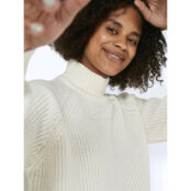 Пуловер С воротником-стойкой из объемного трикотажа S белый