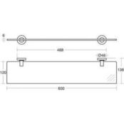 Полка Ideal Standard IOM 60 см (A9124AA) A9124AA фото 2