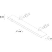 Полка стеклянная Fixsen Europa 60 см (FX-21803) FX-21803 фото 2