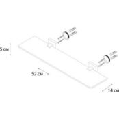 Полка стеклянная Fixsen Metra 52 см (FX-11103) FX-11103 фото 2