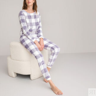 Пижама Из флисового трикотажа в клетку виши 46/48 (FR) - 52/54 (RUS) фиолет