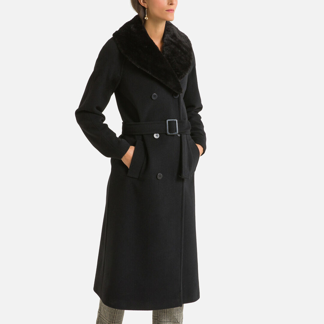 Пальто Длинное с застежкой на пуговицы 42 (FR) - 48 (RUS) черный
