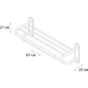 Полка для полотенец Fixsen Hotel хром (FX-31015) FX-31015 фото 2