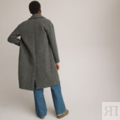 Пальто длинное  в клетку из шерстяного драпа  46 (FR) - 52 (RUS) зеленый