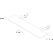 Полка стеклянная Fixsen Modern 50 см (FX-51503) FX-51503 фото 2