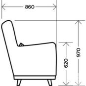 Кресло Комфорт - S Интерьерное Велюр Бежевый (KMF00947) KMF00947 фото 3