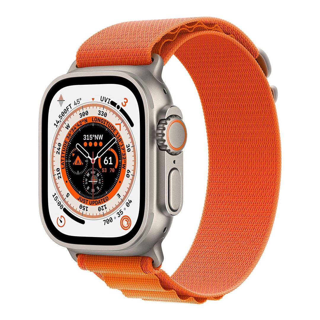 Умные часы Apple Watch Ultra 49mm GPS+Cellular S, серебристый/оранжевый MNHH3AE/A / MNHP3CH/A фото 1