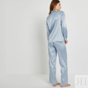 Пижама атласная в полоску  42 (FR) - 48 (RUS) синий
