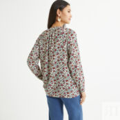 Блузка с круглым вырезом цветочным принтом и длинными рукавами  40 (FR) - 4