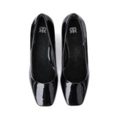 Туфли-лодочки Лакированные на широком каблуке 40 черный