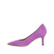 Туфли-лодочки из кожи с заостренным мыском на каблуке  40 фиолетовый
