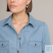 Рубашка Из легкого денима длинные рукава 42 (FR) - 48 (RUS) синий