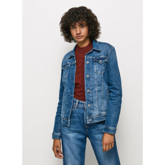 Куртка Прямого покроя из джинсовой ткани M синий