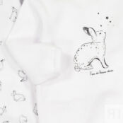 Комплект из 2 цельных пижам Из велюра 1 год - 74 см белый