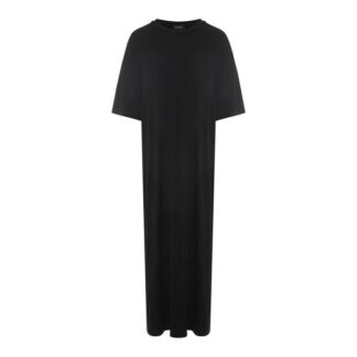 Платье-футболка из струящейся вискозы черное (one size) от MYARI